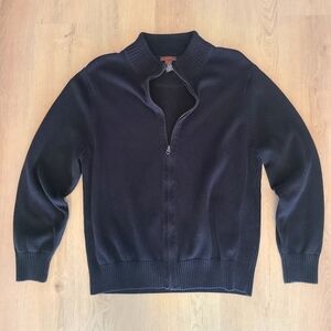 Men's Dockers Knit Zip-up Sweater. Black. Size XL.  It fits more like a Large.